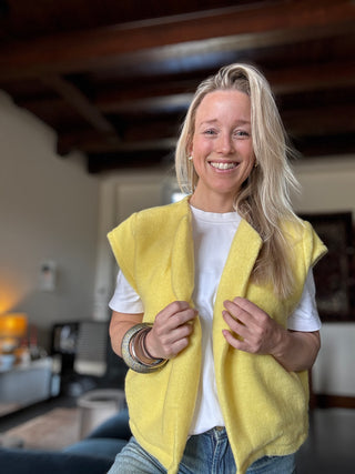 LaLa Sunny Mouwloos Vest - Geel
