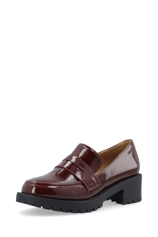 BIAPEARL Simple Penny Loafer Patent Aquarius - Burgundy
