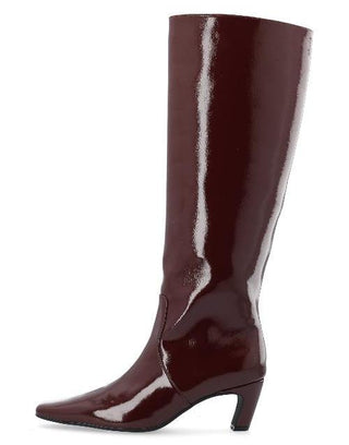 BIACLARA Knee High Boot Patent - Burgundy