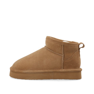 BIASNOW Short Boot Suede - Cognac