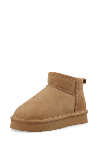 BIASNOW Short Boot Suede - Cognac