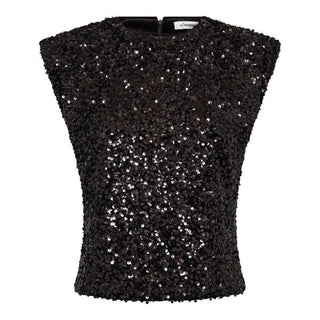 RoslynCC Sequin top - Black