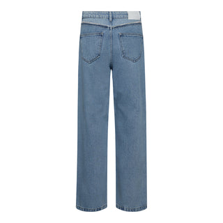 Denim Block Long Jeans - Denim Blue