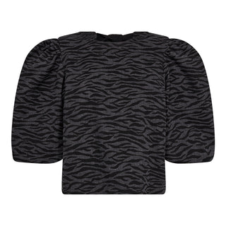 Zebracc Bow Blouse - Black