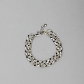 DIORA BRACELET STRASS - SILVER