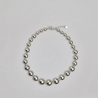 BEAD NECKLACE - SILVER