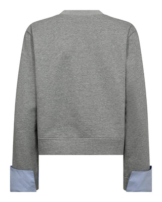 DaniellaCC Cuff Sweater - Grey Melange
