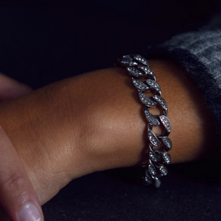 DIORA BRACELET STRASS - SILVER