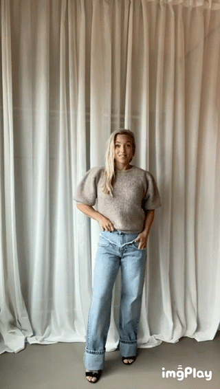 Denim Block Long Jeans - Denim Blue