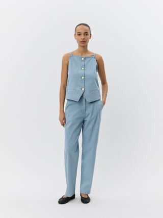 IRISHSW TROUSERS - Light Blue striped