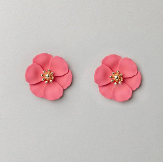 Flower Small Earring Coral