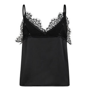 DeniseCC Lace Mix Singlet - Black