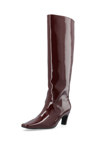 BIACLARA Knee High Boot Patent - Burgundy