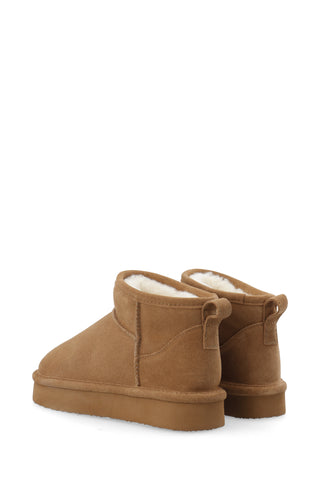 BIASNOW Short Boot Suede - Cognac