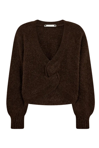 CozyCC Twist Back Knit - Mocca