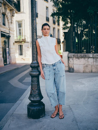 MMLelo Ramie Vest - ecru