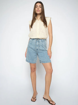 MMLeli Denim Shorts - Light blue