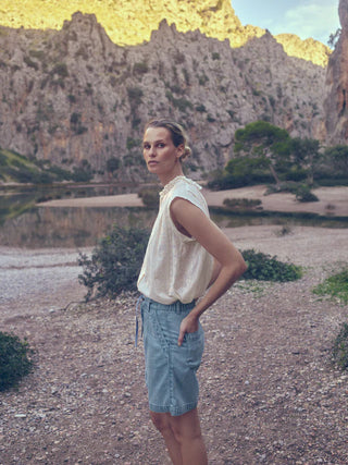 MMLeli Denim Shorts - Light blue