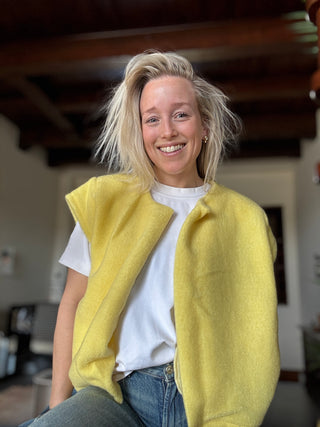 LaLa Sunny Mouwloos Vest - Geel