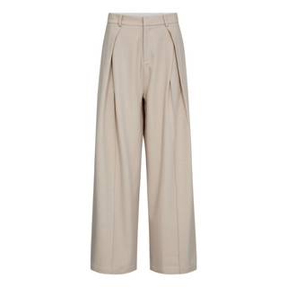NancyCC Pleat Long Pant - Beige