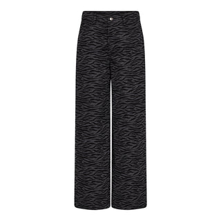 Zebracc Grey Wide Long Pant - Black