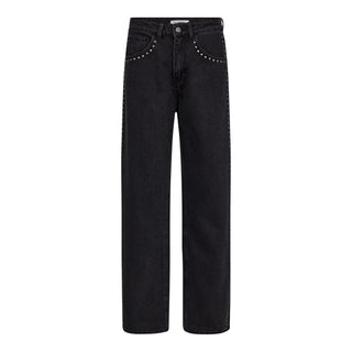 New VikaCC Stud Long Jeans - Black