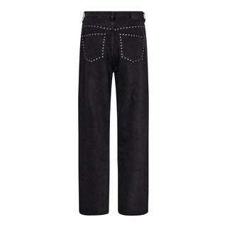 New VikaCC Stud Long Jeans - Black
