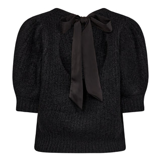 CoralieCC Bow Rib Knit – Black