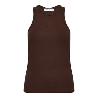 SaharaCC Embroidery Tank Top - Mocca Bruin