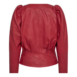 Phoebecc Drape Puff Blouse - Flame