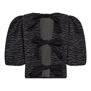 Zebracc Bow Blouse - Black