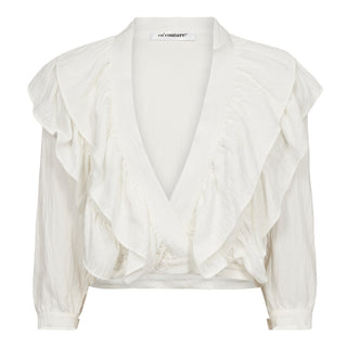 SuedaCC Frilly Blouse - White