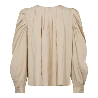 VivaCC Pleat Blouse - Powder