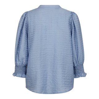 HeraCC Frill SS Blouse - Blue