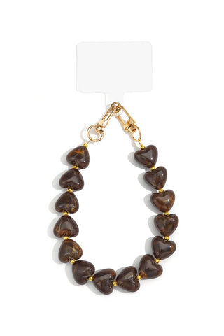 LaLa telefoonketting - donkerbruin