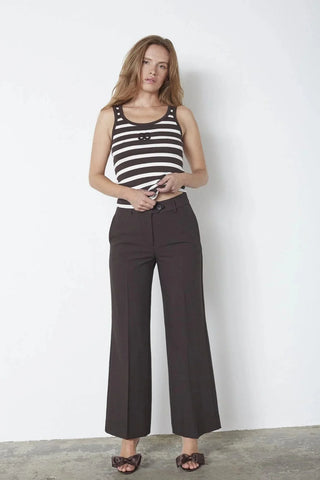 VolaCC Wide Pant  - Dark brown
