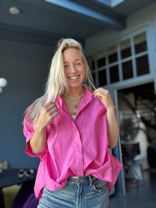 SAPE blouse korte mouwen - roze