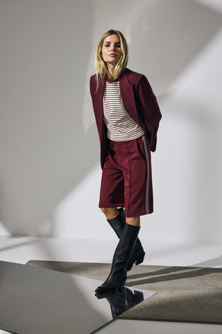 KyleCC Single Oversize Blazer - Burgundy