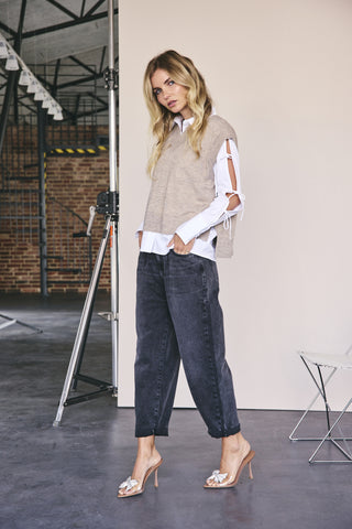 MyCC V-Knit Vest- Champagne