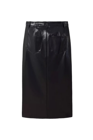 Skippy rok - Blauw lakleer