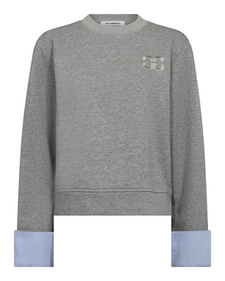 DaniellaCC Cuff Sweater - Grey Melange