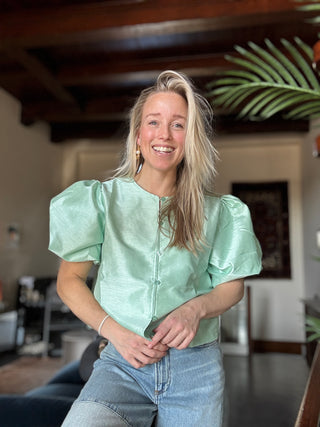 LaLa Maart top - Mint groen