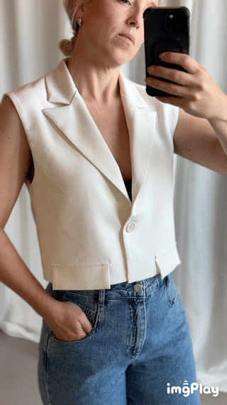 LaLa Mouwloze Gilet – Off White