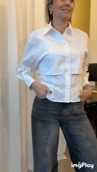 SandyCC Double Layer Shirt - WHITE