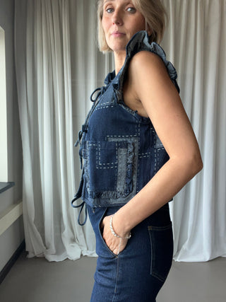 StitchyCC Denim Vest - Denim Blue