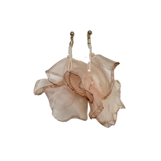 Flowy Earrings Beige