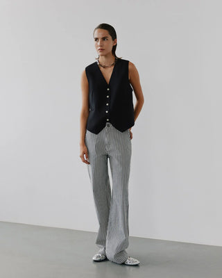LUCCASW JEANS - Black striped