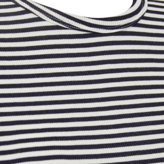 Petricia gestreepte rib longsleeve - BLACK