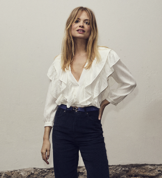SuedaCC Frilly Blouse - White