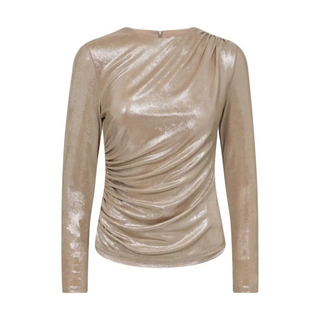 MargotCC Drape Blouse - Champagne